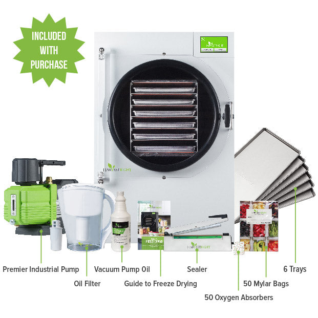 Harvest Right Home Pro Freeze Dryer with 4 Stainless Steel Trays - Large (21.3″ W x 27.5″ D x 31.3″ H)